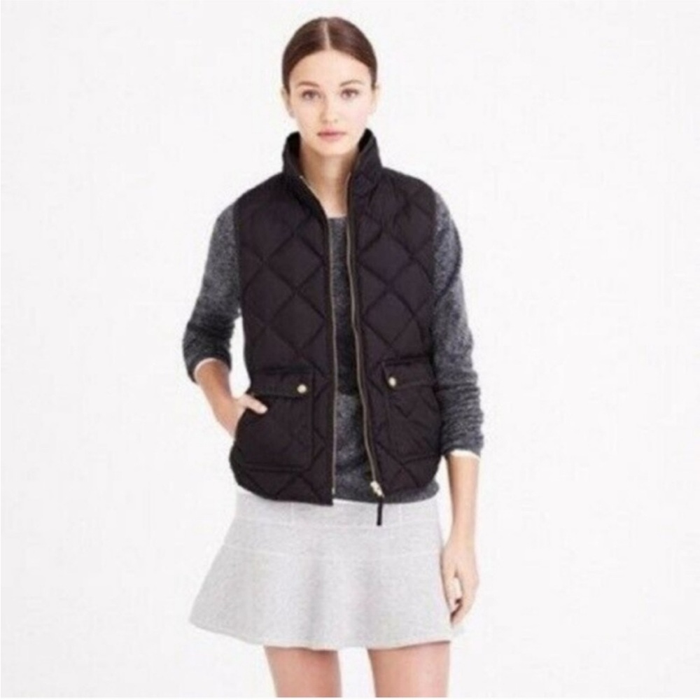 J.Crew Excursion Puffer Vest in Black XXS